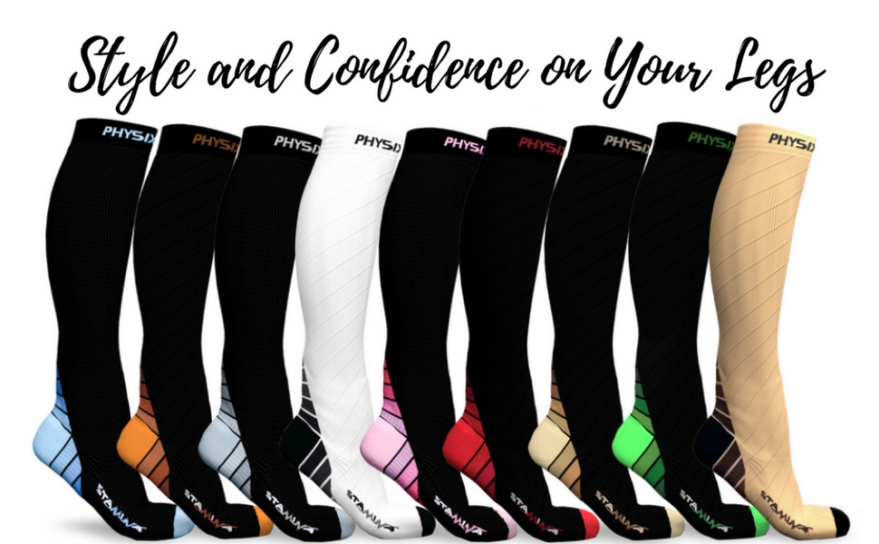long compression socks - various colors