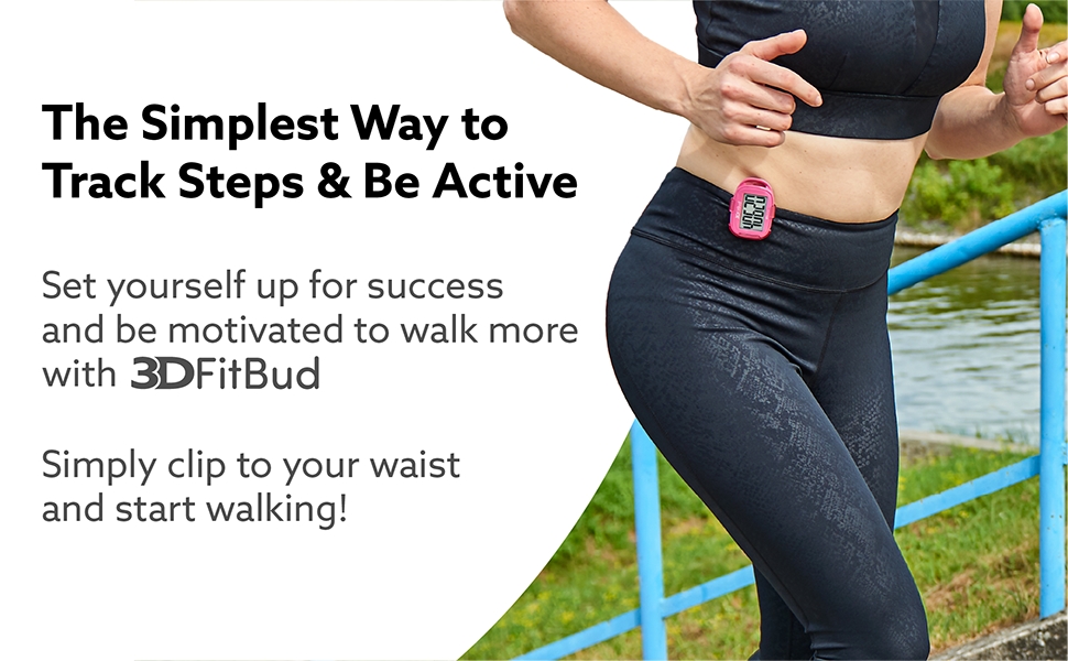 Simplest way to track steps and be active. Be motivated to walk more with 3DFitBud.