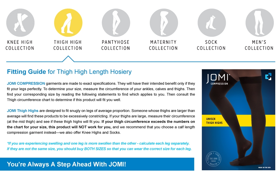jomi thigh high compression stockings 20-30 10-15 30-40 8-10 mmhg women socks hose tights toe less