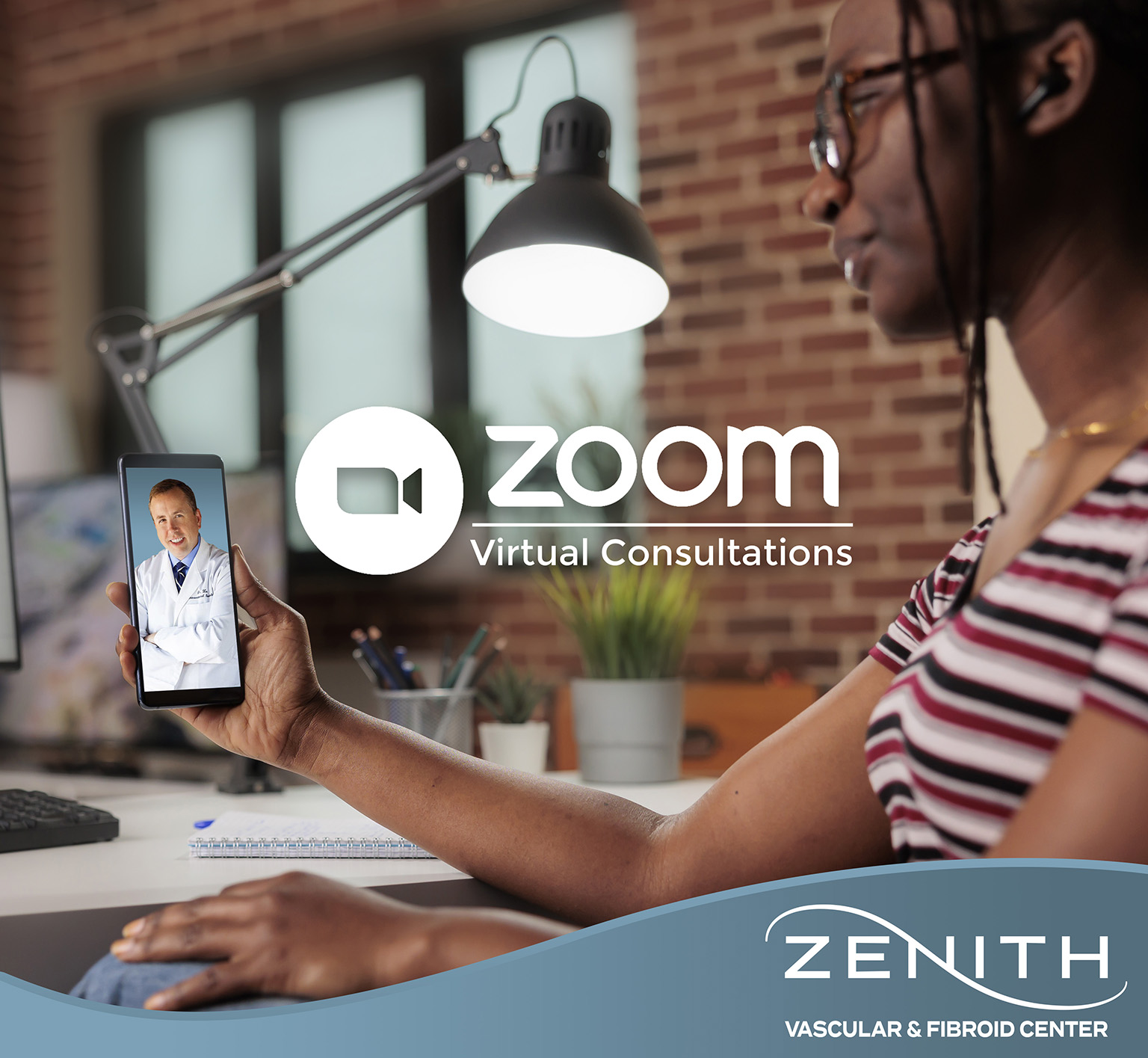 Vascular health consultations on zoom with Zenith Vascular and Fibroid Center