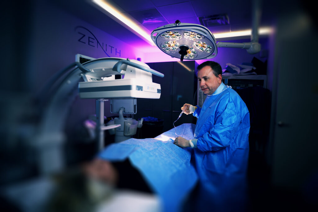 dr zeni performing a treatment