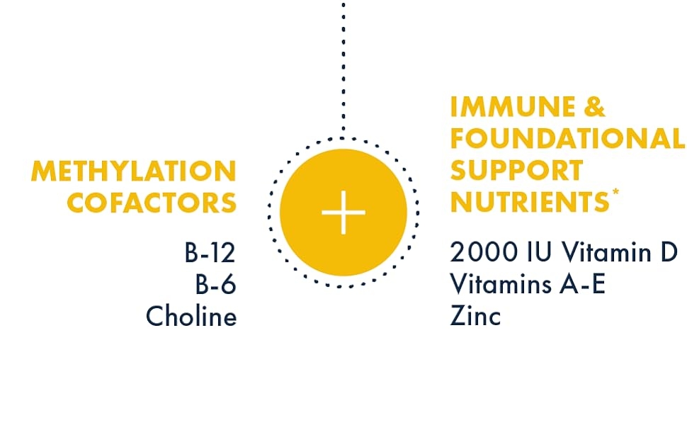 vitamim b12 b 12 b6 P-5-P choline cofactors, immune nutrients 2000 iu vitmin d vit c zinc 