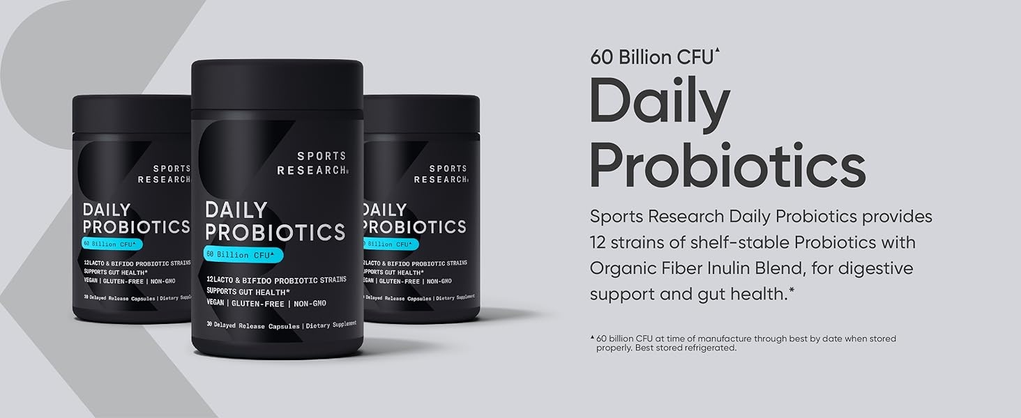 sr daily probiotics probiotic for women fiber supplement digestive health men gut relief support gas